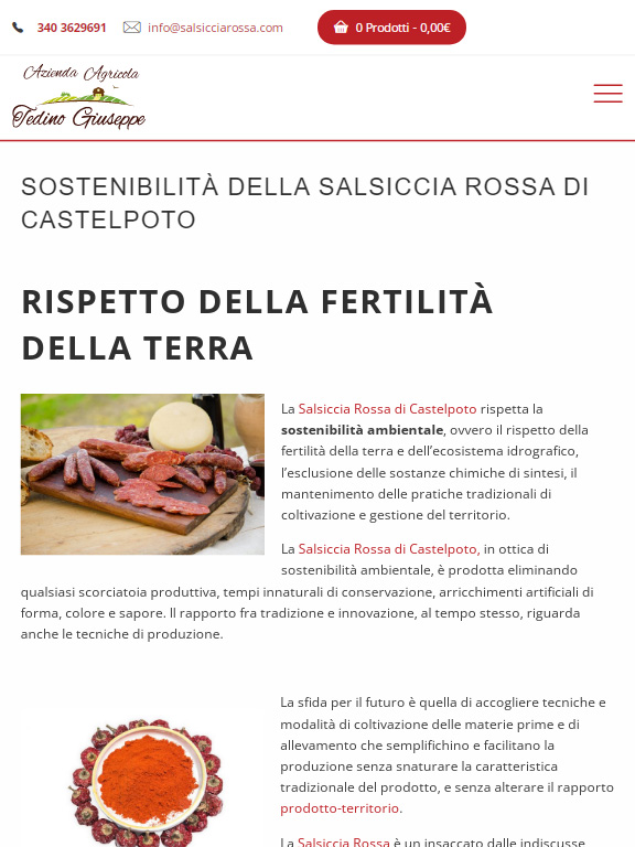 pagina Cibus Market per Tedino